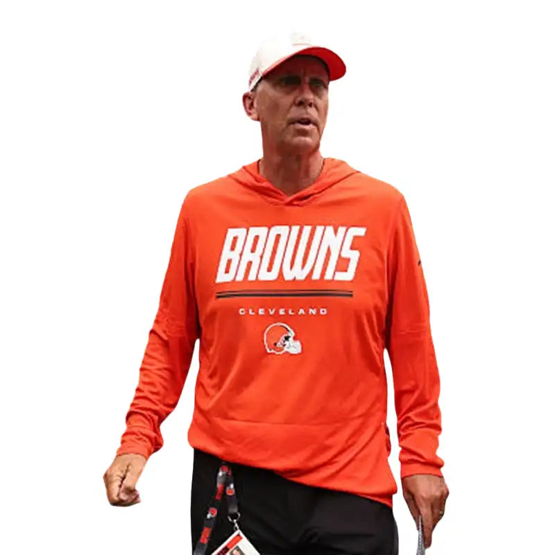 Todd Monken Preseason 2026 Browns Long Sleeve Hooded T-Shirt