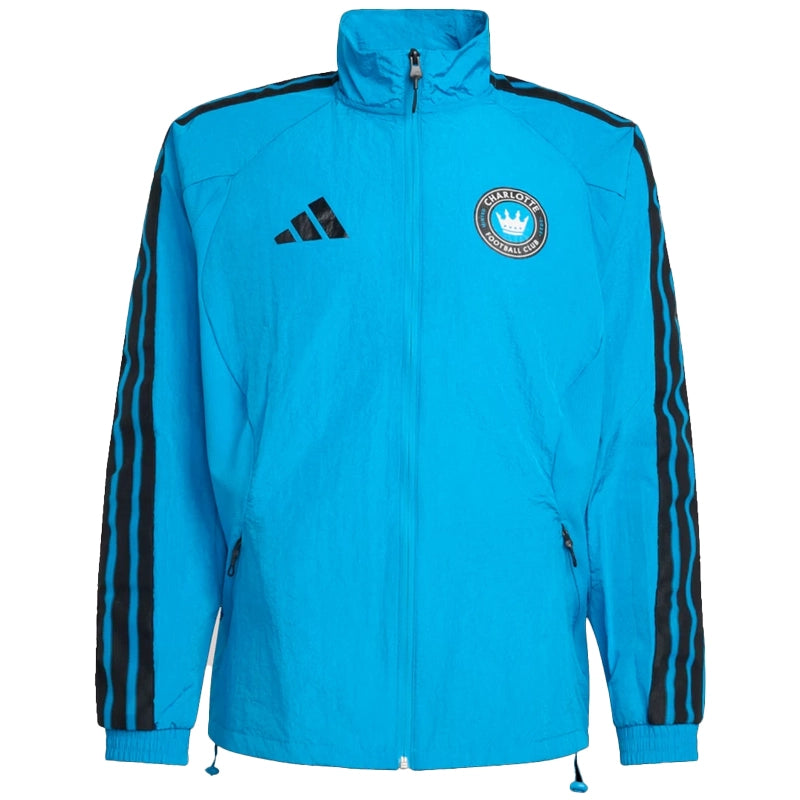 Charlotte FC adidas 2026 Anthem Blue Raglan Jacket