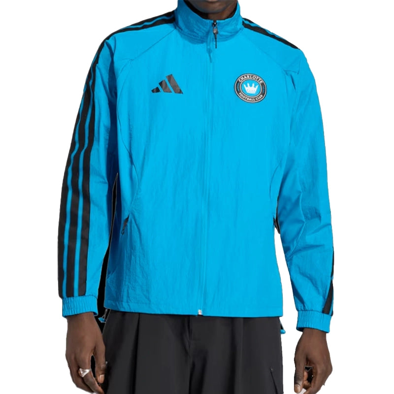 Charlotte FC adidas 2026 Anthem Blue Raglan Jacket