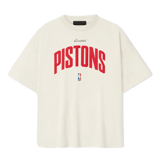 Detroit Pistons Fear of God 90s Cream T-Shirt