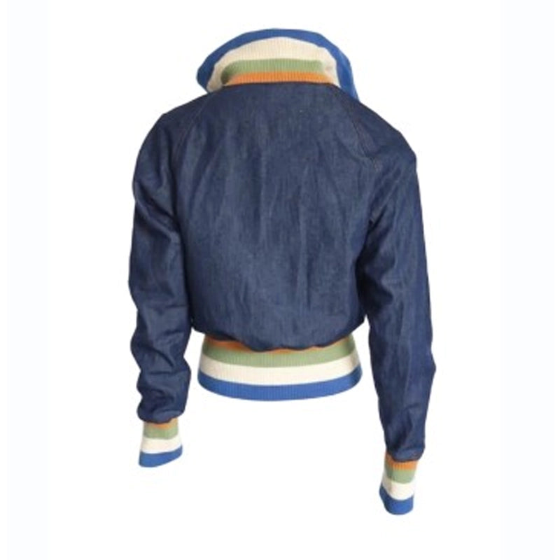 Electric Bloom 2026 Ruby Marino Denim Zip Jacket