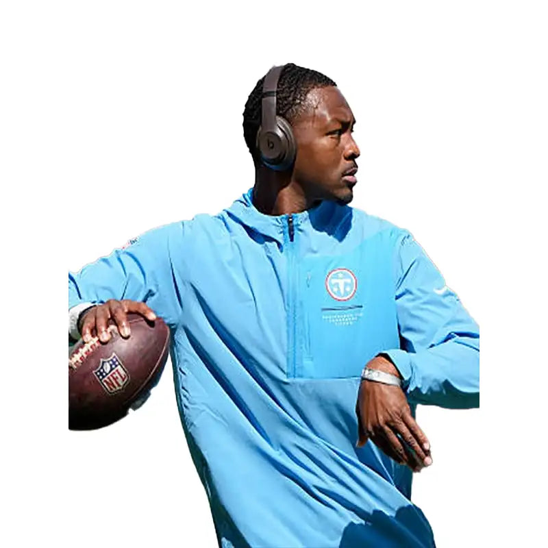 Preseason 2026 Tennessee Titans Sideline Quarter-Zip Pullover Jacket