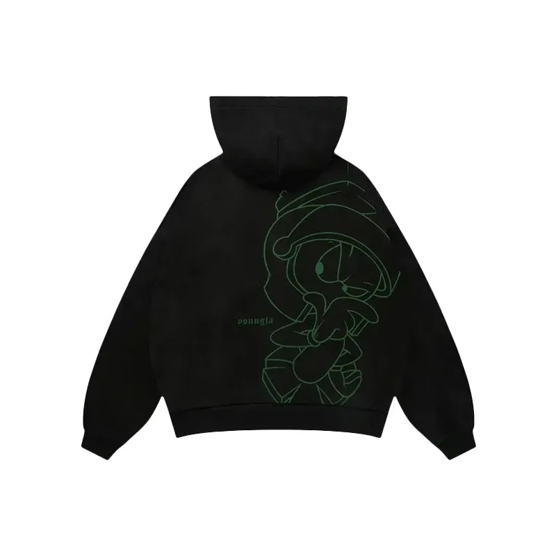 YoungLA x Looney Tunes Plaid Zip-Up Hoodie