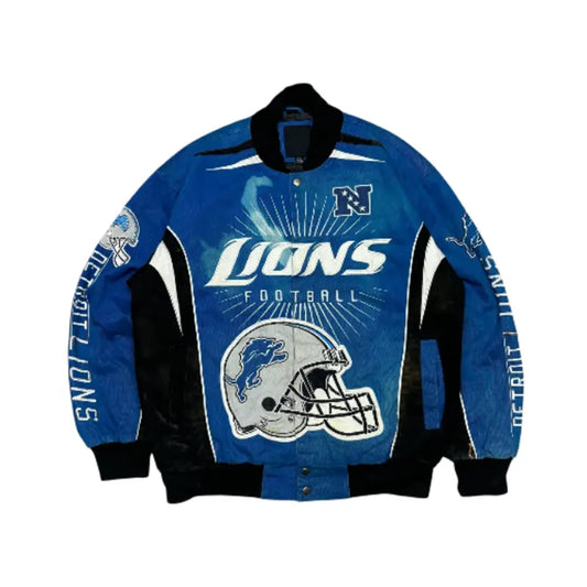 Vintage Detroit Lions Blue Racing Jacket