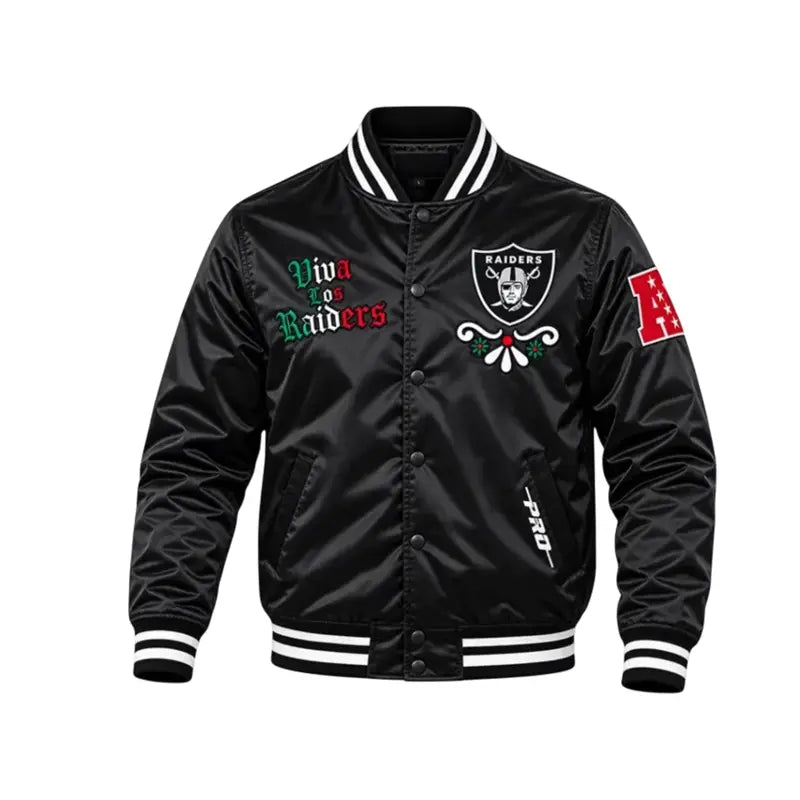 Viva Los Raiders Sugar Skull Satin Jacket