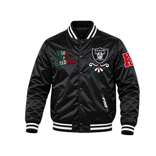 Viva Los Raiders Sugar Skull Satin Jacket