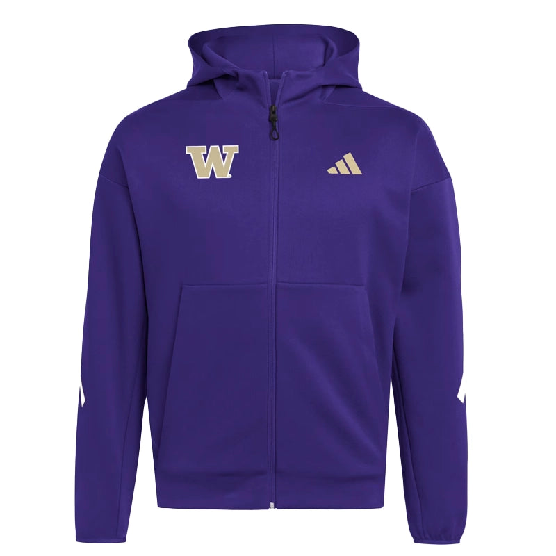 Washington Huskies Full Zip Player Travel ZNE Hoodie