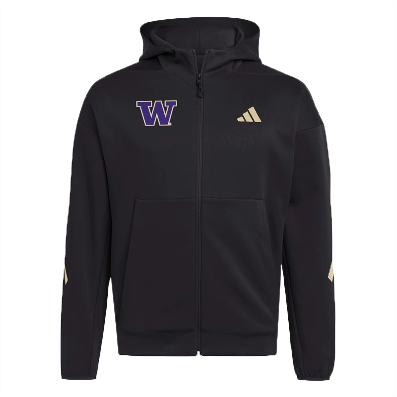 Washington Huskies Full Zip Player Travel ZNE Hoodie