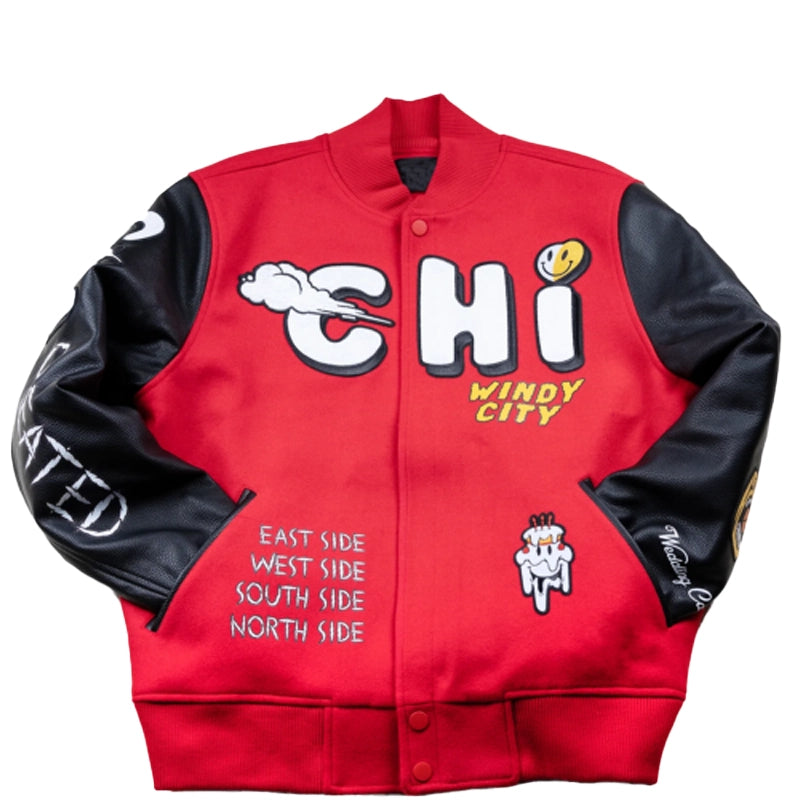 Chicago Windy City Red Varsity Jacket