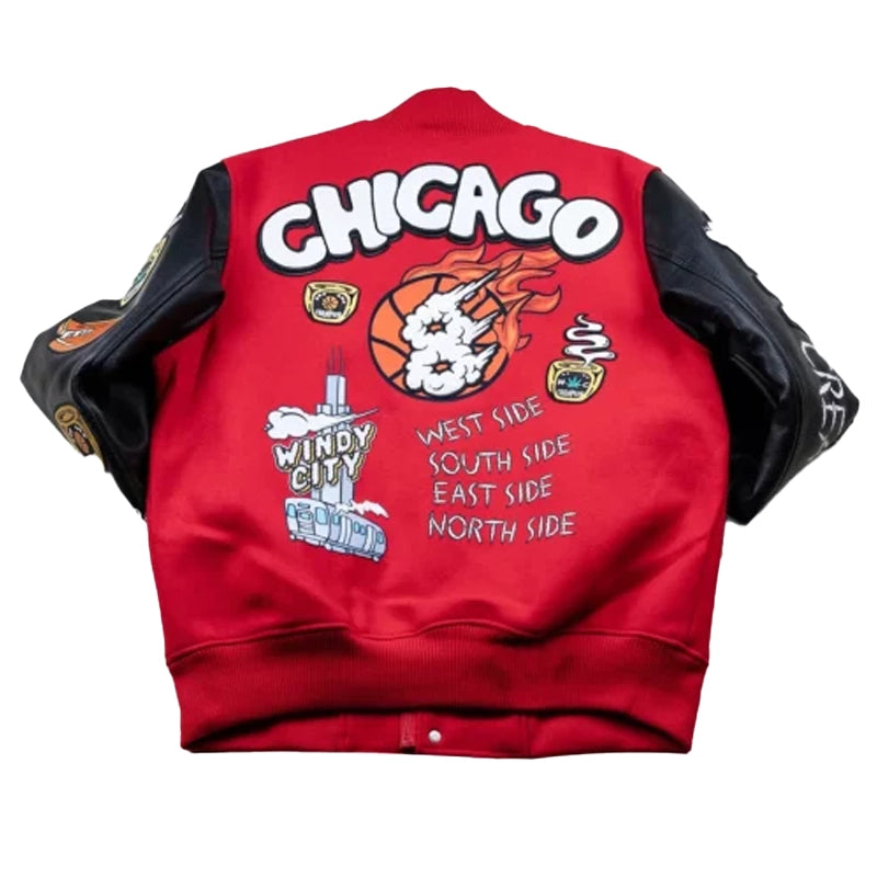 Chicago Windy City Red Varsity Jacket