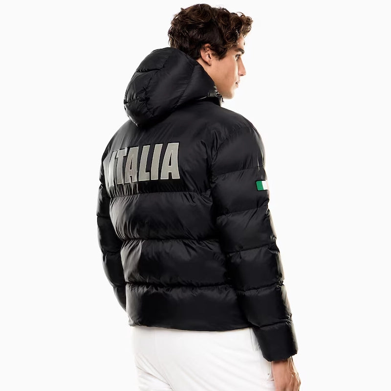 Winter Olympics 2026 Team Italy EA7 Emporio Armani Black Puffer Jacket