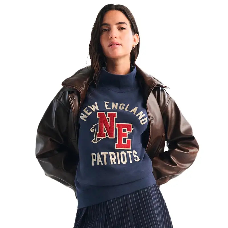 Abercrombie Patriots Mock Neck Sweatshirt