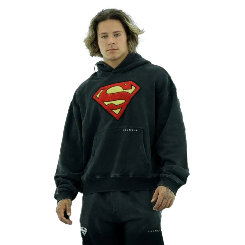 Youngla Superman Black Hoodie