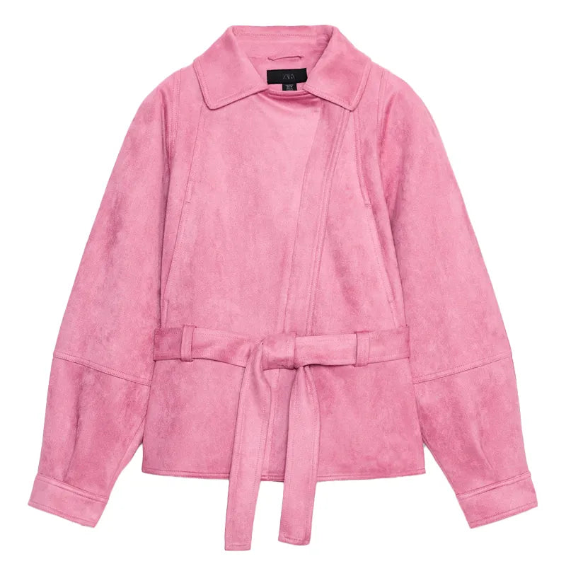 Zara Pink Suede Jacket